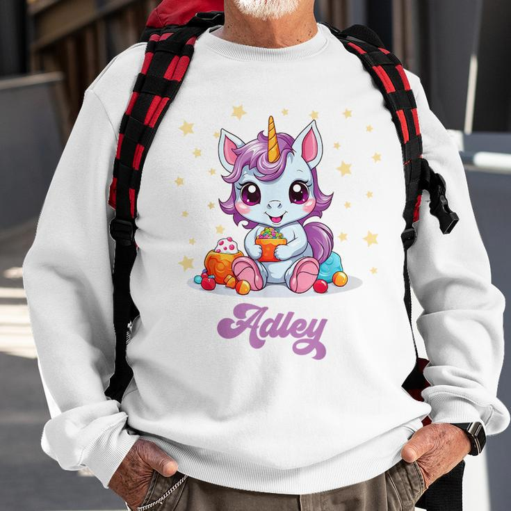Adley Merch Unicorn Design Sweatshirt Gifts for Old Men