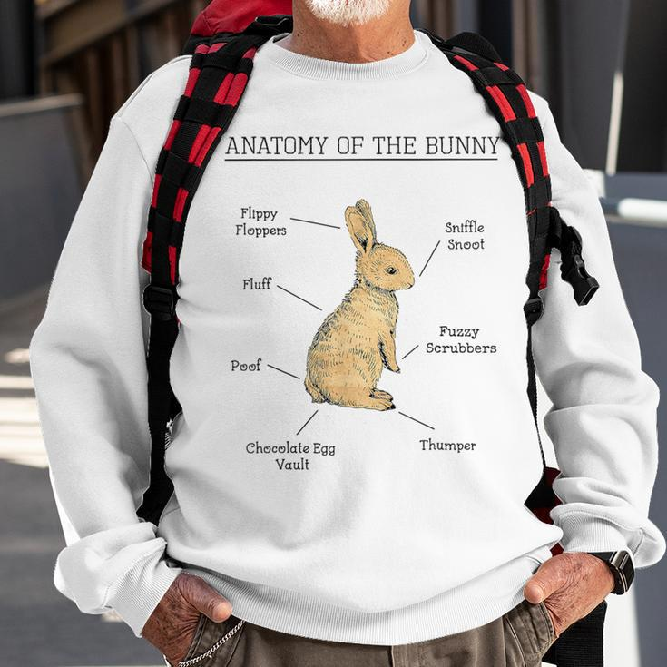 Anatomy Of The Bunny Cute Animal Love Rabbit Easter Sweatshirt Gifts for Old Men
