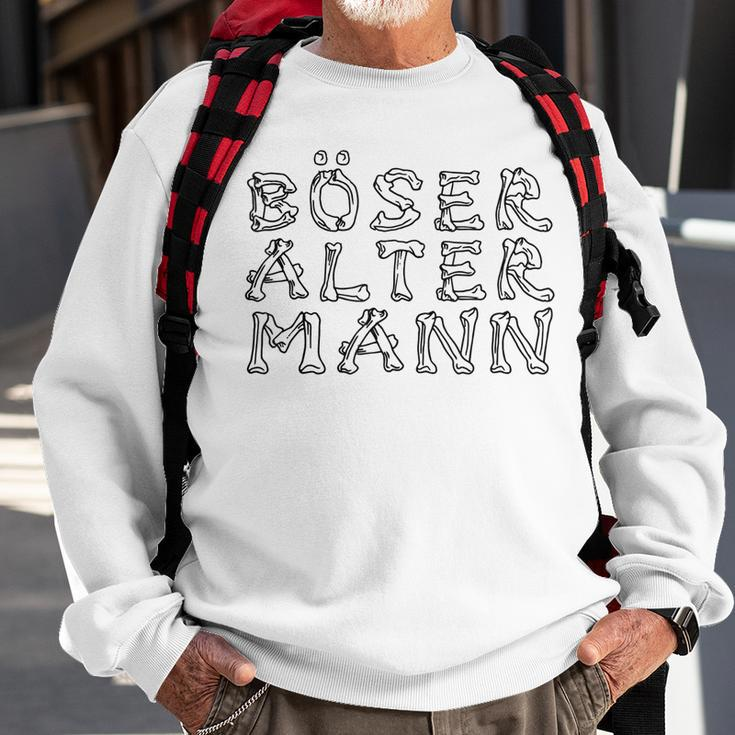 Bad Old Man In Bone Lettering Sweatshirt Gifts for Old Men