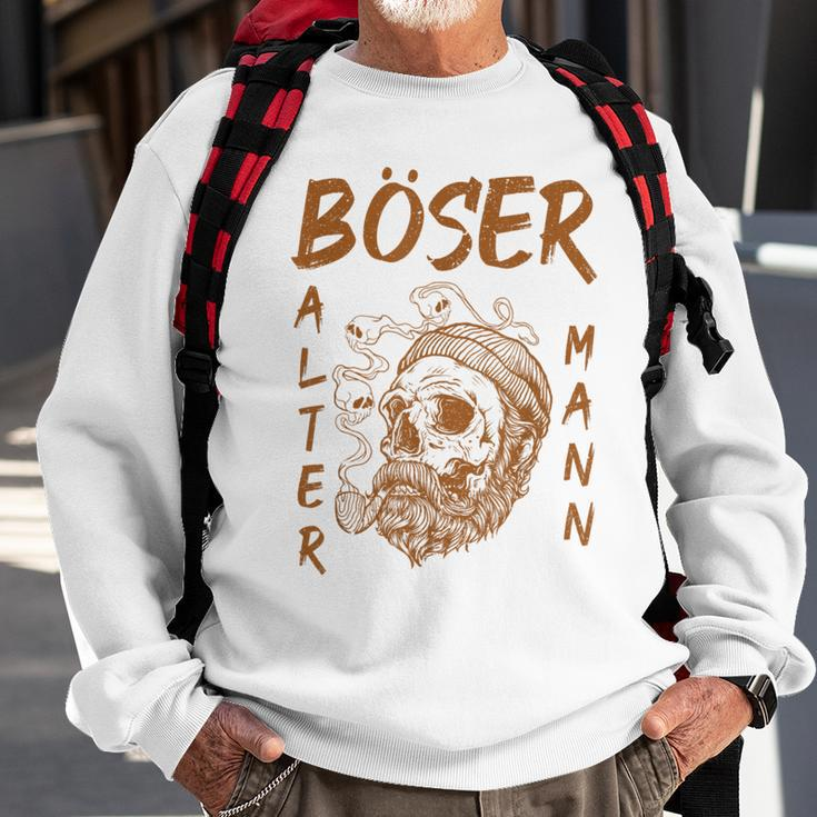 Bad Old Man Skull Peifer Smoke Sweatshirt Gifts for Old Men