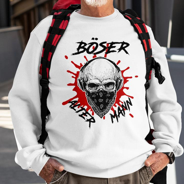 Bad Old Man Skull With Bandaner Gangster Hoodlum Sweatshirt Gifts for Old Men