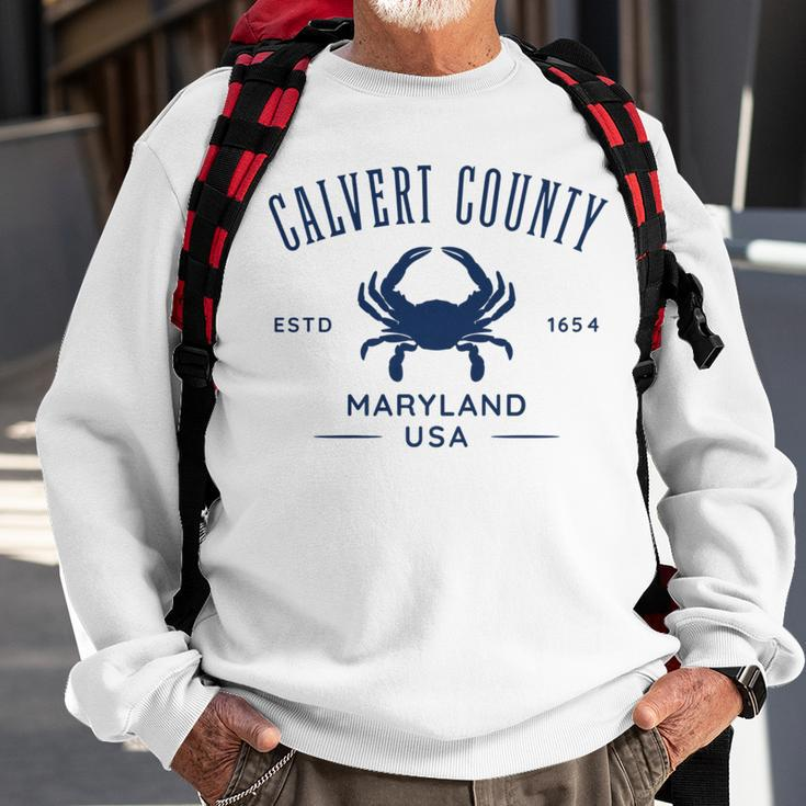 Calvert County Maryland Usa Crab Sweatshirt Gifts for Old Men