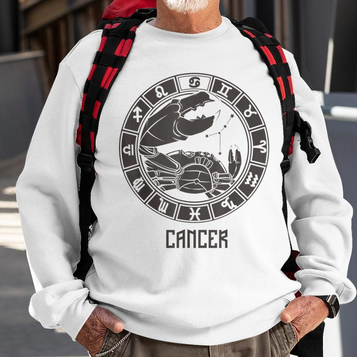 Cancer Zodiac Sign Symbol Stars June July Birthday Gift Sweatshirt Gifts for Old Men