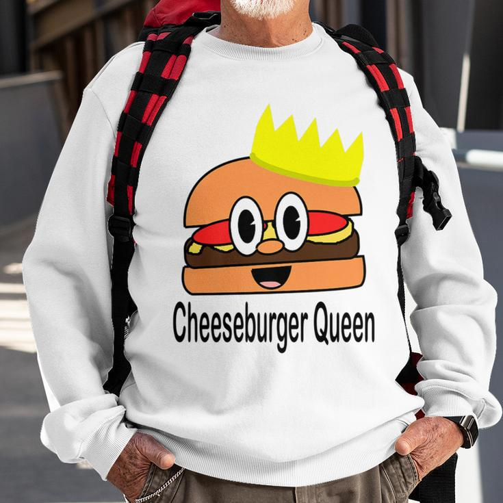 Cheeseburger Queen Sweatshirt Gifts for Old Men