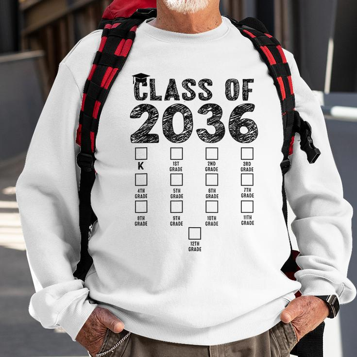 Class Of 2036 Grow With Me With Space For Checkmarks Sweatshirt Gifts for Old Men