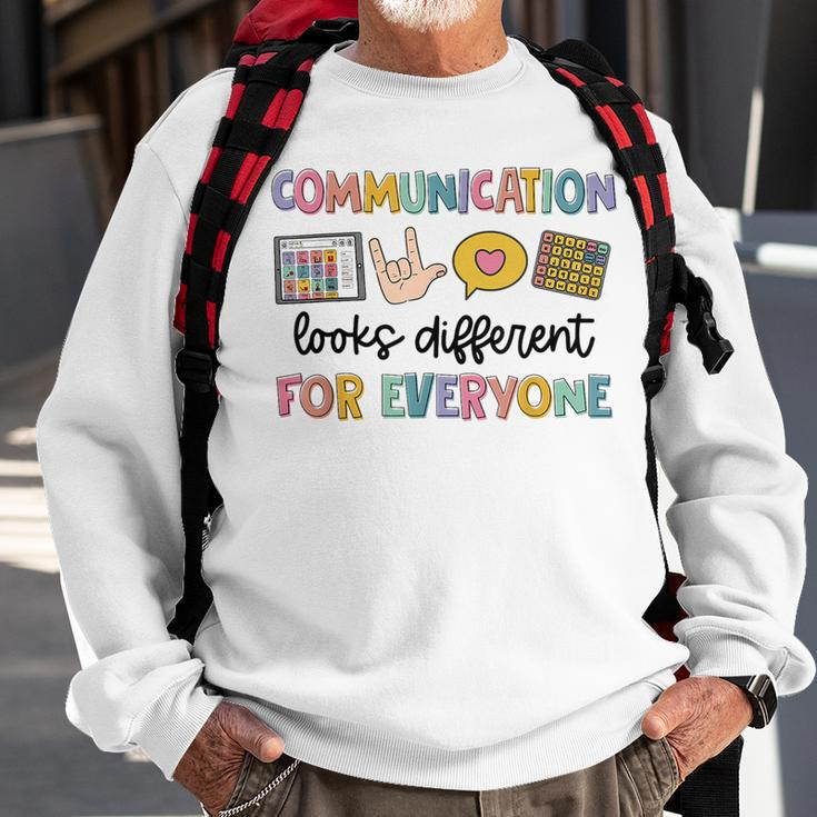 Communication Looks Different For Everyone Autism Awareness Sweatshirt Gifts for Old Men
