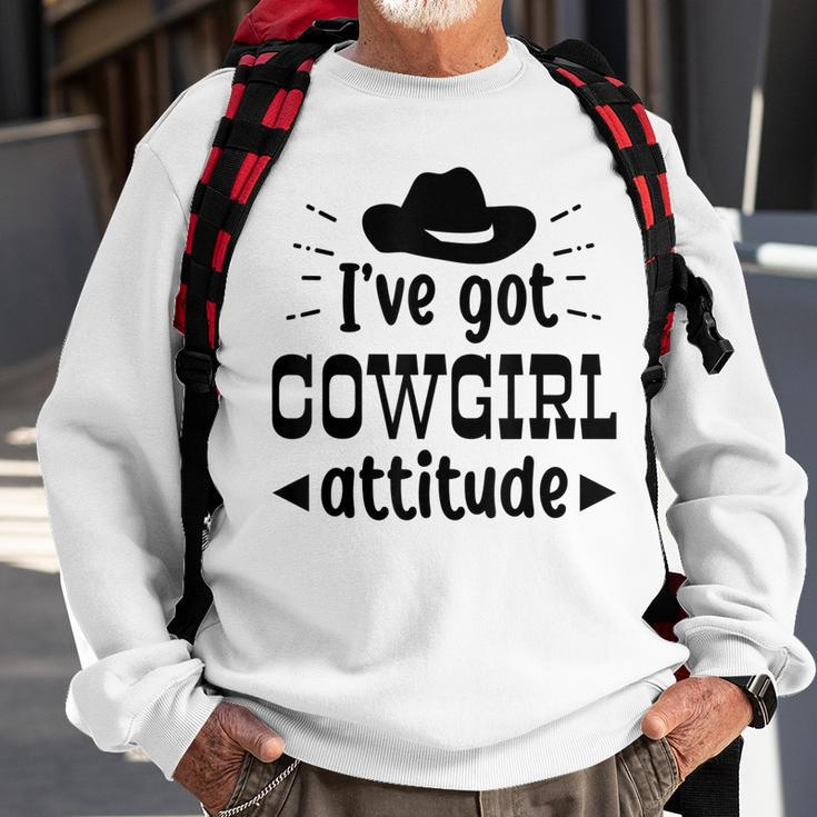 Cowgirl Boots Western Cowboy Hat Southern Horse Rodeo Ladies Sweatshirt Gifts for Old Men