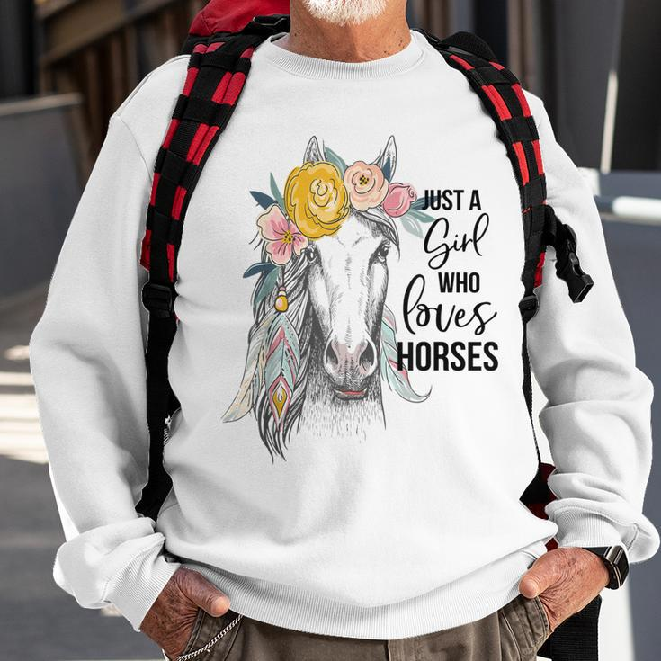 Cowgirl For Girls Who Love Horses Cute Hippy Western Gift For Women Sweatshirt Gifts for Old Men