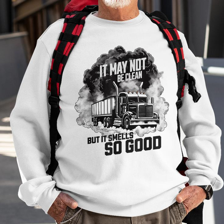 Diesel Truck Exhaust For Truck Driver Diesel Enthusiast Sweatshirt Gifts for Old Men
