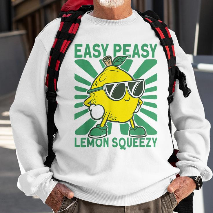 Easy Peasy Lemon Squeezy Lemonade Stand Crew Sweatshirt Gifts for Old Men
