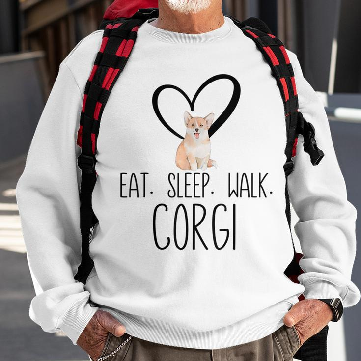Eat Sleep Walk Corgi Dog Sweatshirt Gifts for Old Men