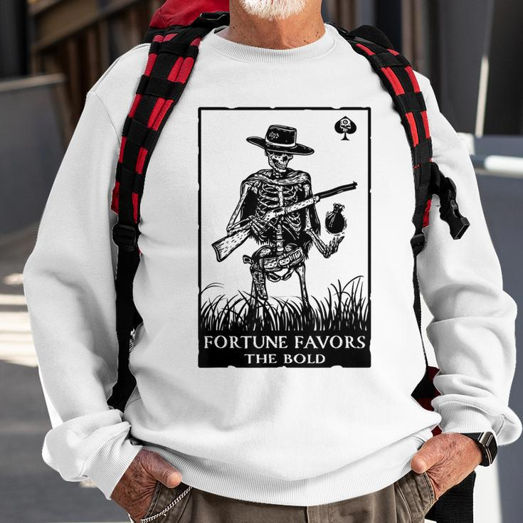Fortune Favors The Bold Apparel Sweatshirt Gifts for Old Men