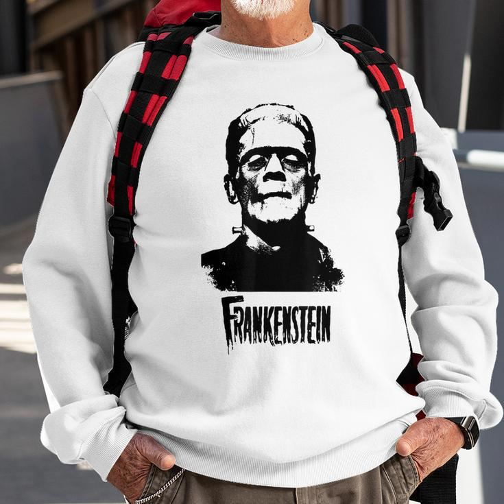 Frankenstein Monster Classic Horror Flick Black Frankenstein Sweatshirt Gifts for Old Men