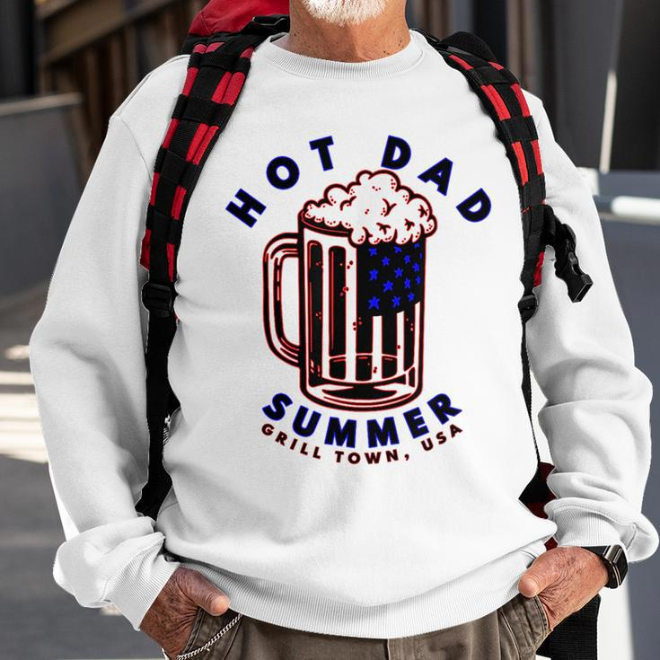 Funny Fathers Day Hot Dad Summer Bbq Dad Bod Gift Sweatshirt Gifts for Old Men