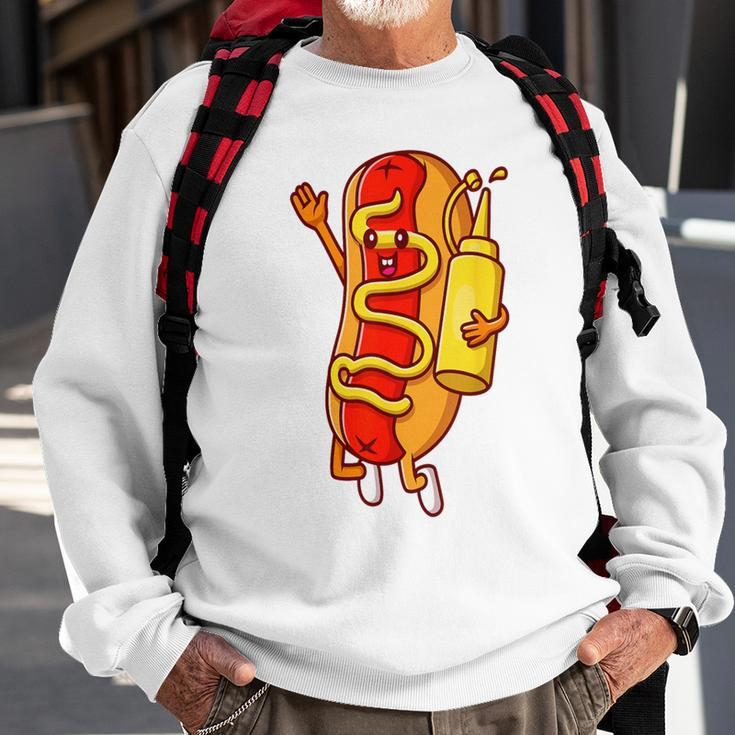 Hot Dog Sausage Bbq Food Lover Hotdog Lover Sweatshirt Gifts for Old Men
