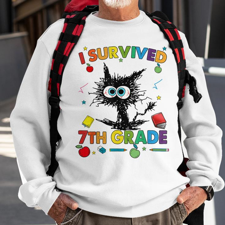 Funny Last Day Of Seventh 7Th Grade I Survived 7Th Grade Sweatshirt Gifts for Old Men