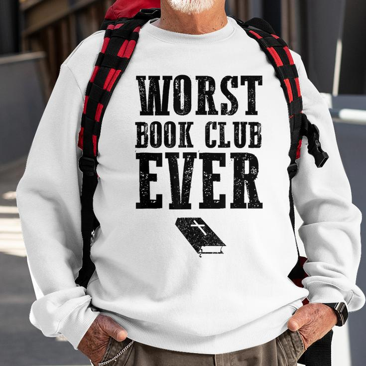 Funny Religion Bible Atheism Worst Book Club Ever Sweatshirt Gifts for Old Men