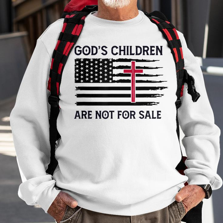 Gods Children Are Not For Sale American Flag Men Women Sweatshirt Gifts for Old Men