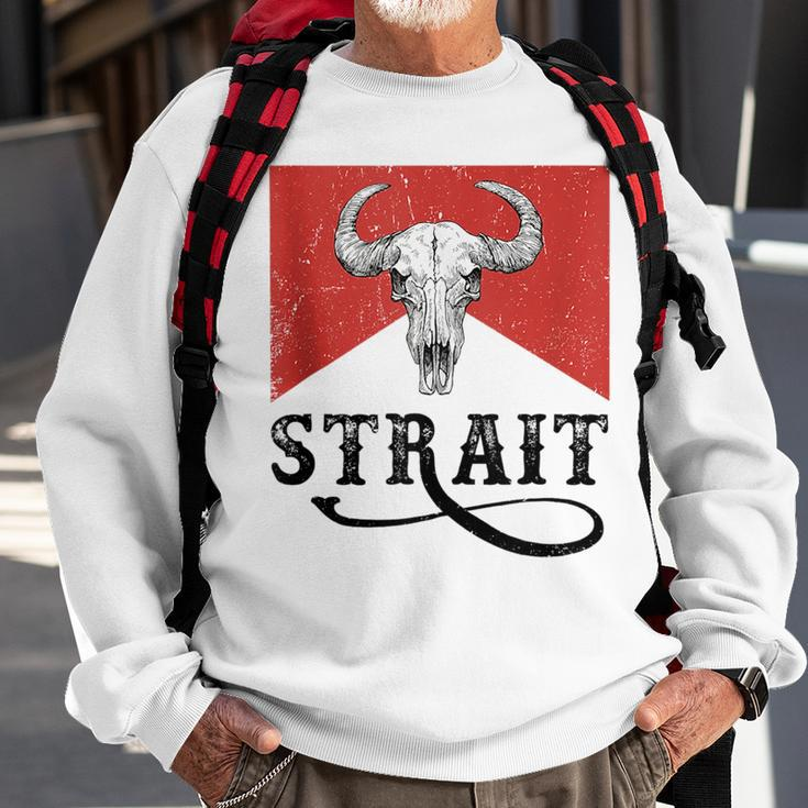 I Love Strait Name Strait Family Strait Western Cowboy Style Sweatshirt Gifts for Old Men