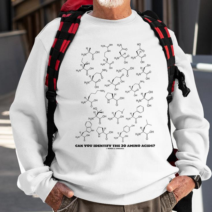 Can You Identify The 20 Amino Acids Chemistry Biochemistry Sweatshirt Gifts for Old Men