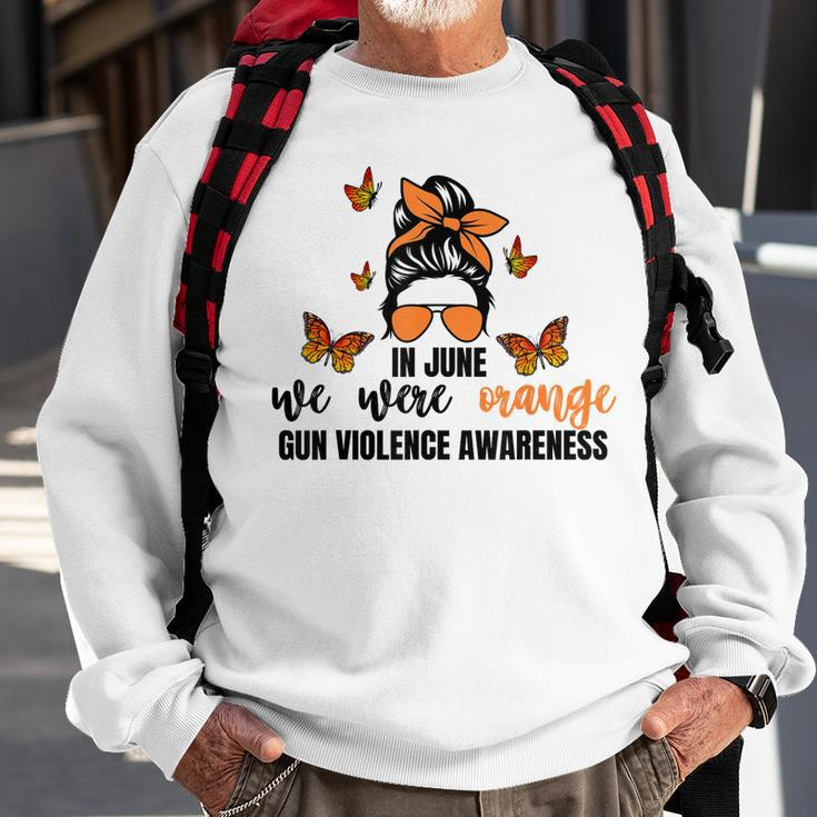 In June We Wear Orange Gun Violence Awareness Day Sweatshirt Gifts for Old Men