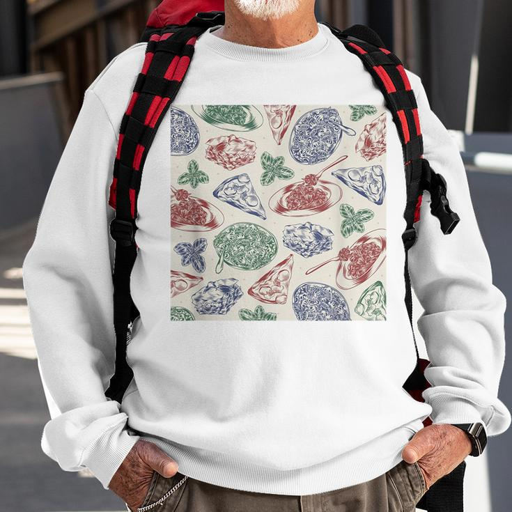 Italian Restaurant Italian Food Design Italian Cuisine Sweatshirt Gifts for Old Men
