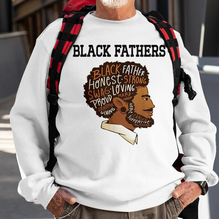 Junenth Black Fathers Matter Fathers Day Pride Dad Black Sweatshirt Gifts for Old Men