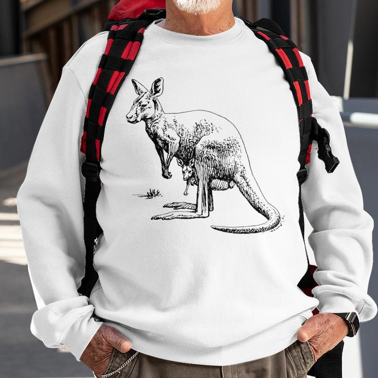 Kangaroo Graphic Marsupial Australian Animals Sweatshirt Gifts for Old Men