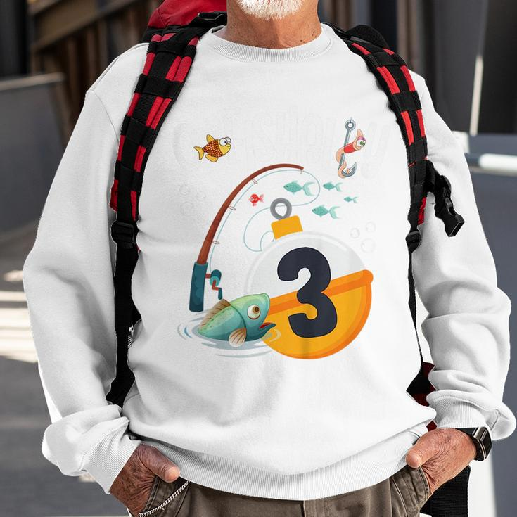 Kids 3Rd Birthday Fishing Theme For Boys And Girls O-Fishally 3 Sweatshirt Gifts for Old Men