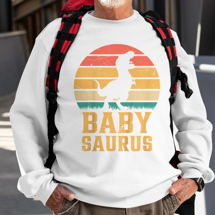 Kids Baby Saurus Newborn Baby Dino Baby Dinosaur Babysaurus Sweatshirt Gifts for Old Men