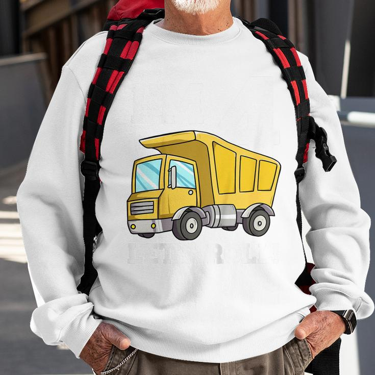Kids Birthday Boy 4 Four Construction Truck 4Th Birthday Toddler Sweatshirt Gifts for Old Men