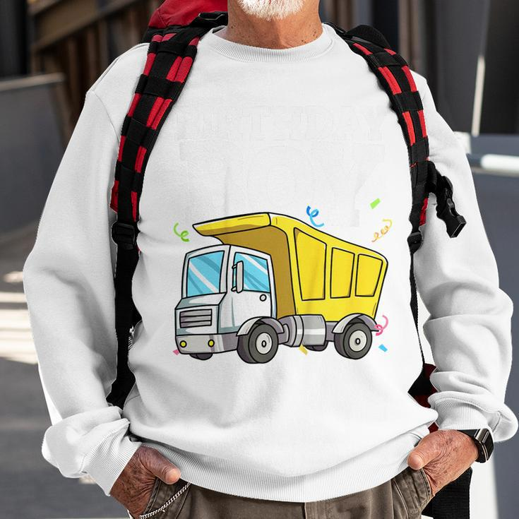 Kids Birthday Boy Construction Truck Theme Party Toddler Sweatshirt Gifts for Old Men