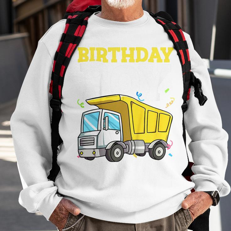 Kids Birthday Boy Toddler Construction Truck Theme Sweatshirt Gifts for Old Men