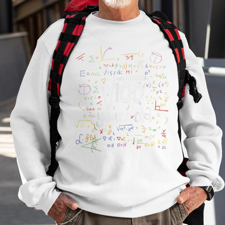Kids Kids Funny Square Root Of 100 10Th Birthday 10 Year Old Math Sweatshirt Gifts for Old Men