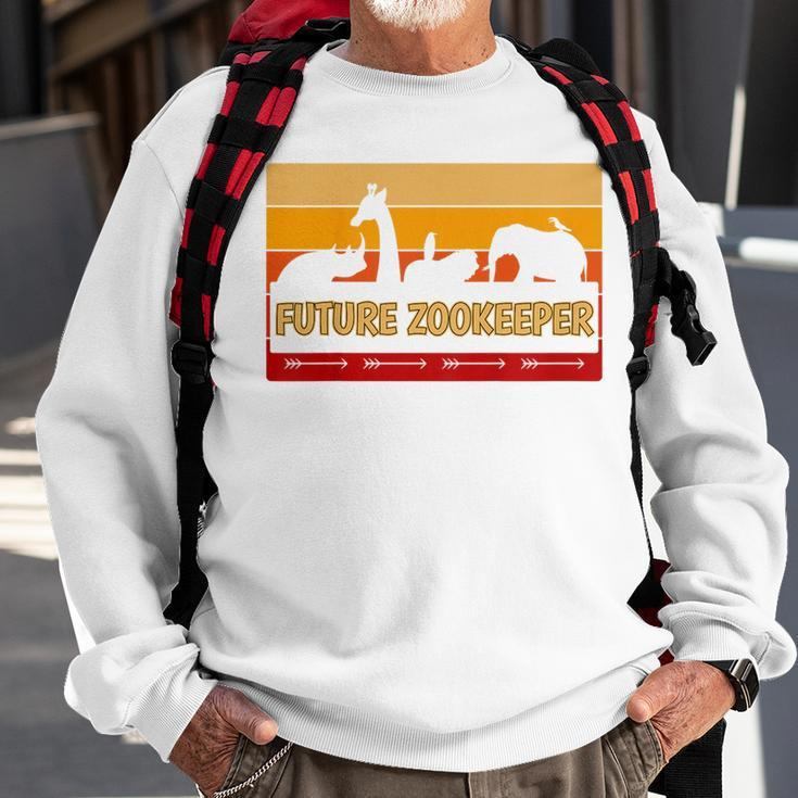 Kids Zoo Animals Wildlife Birthday Party I Future Zookeeper Sweatshirt Gifts for Old Men