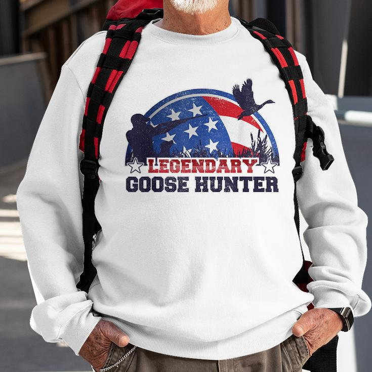 Legendary Goose Hunter American Flag Hunting Sweatshirt Gifts for Old Men