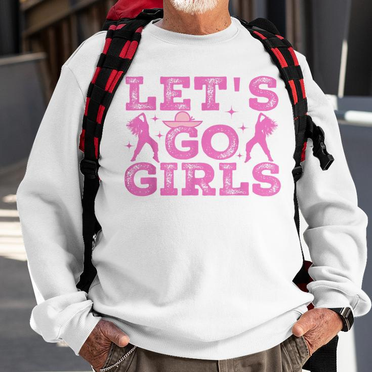 Lets Go Girls Cowgirl Hat Cowboy Boots Bachelorette Party Sweatshirt Gifts for Old Men