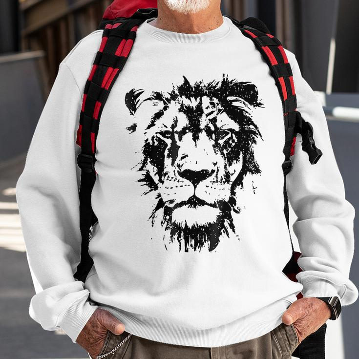 Lion FaceCool Zoo Animals Zoo Keeper Sweatshirt Gifts for Old Men
