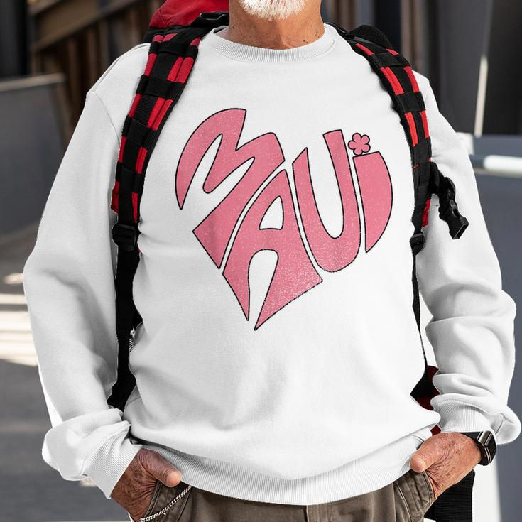 Maui Hawaii Heart Rustic Vintage Sweatshirt Gifts for Old Men
