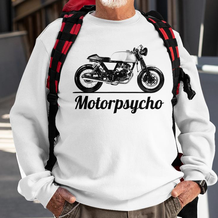 Motorpsycho Motorcycle Cafe Racer Biker Vintage Car Gift Idea Biker Funny Gifts Sweatshirt Gifts for Old Men