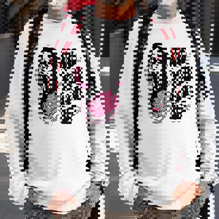 No You Hang Up Ghost Halloween Sweatshirt Gifts for Old Men