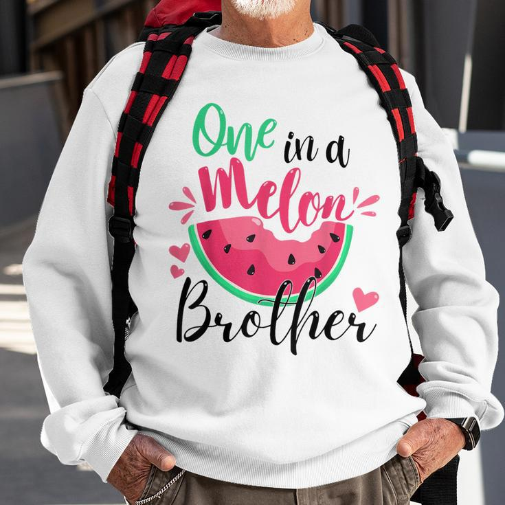 One In A Melon Brother Summer Birthday Party Matching Sweatshirt Gifts for Old Men