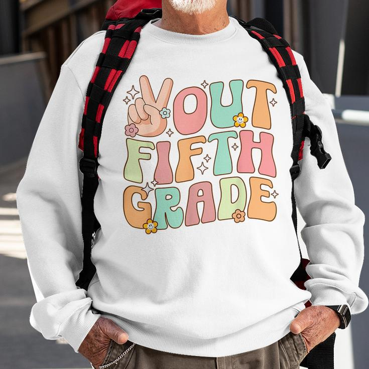Peace Out Fifth 5Th Grade Graduation Class Of 2023 Sweatshirt Gifts for Old Men