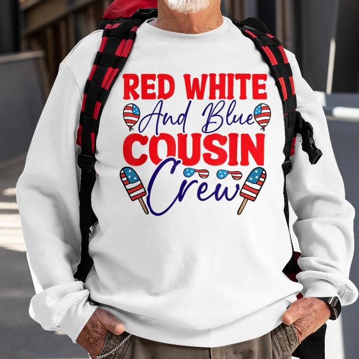 Red White And Blue Cousin Crew Cousin Crew Funny Gifts Sweatshirt Gifts for Old Men