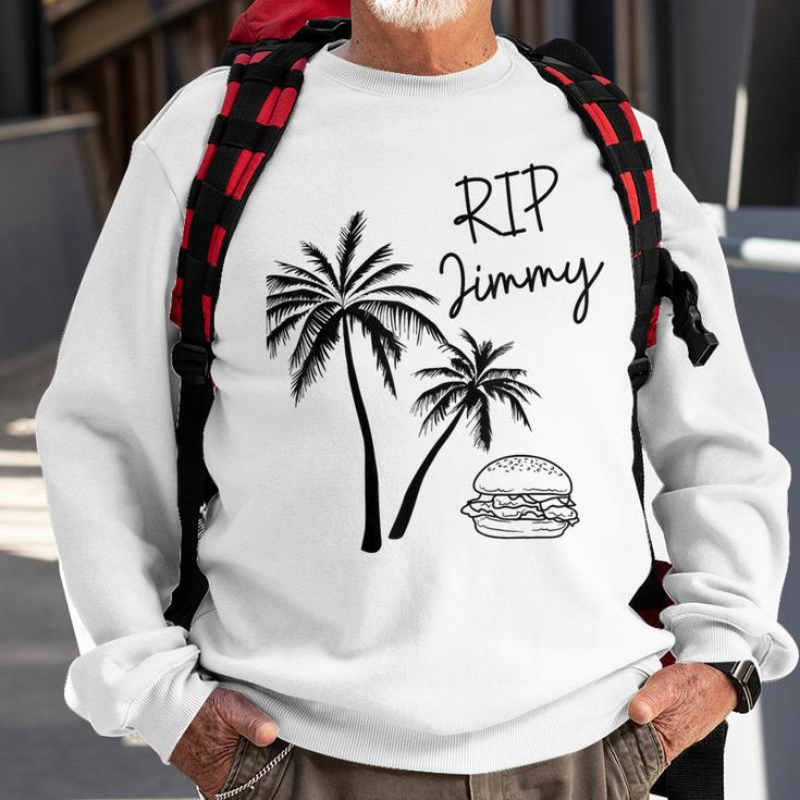Rest In Peace Jimmy Cheeseburger Palm Trees Sweatshirt Gifts for Old Men