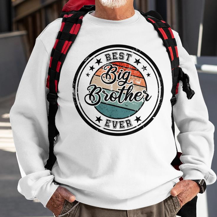 Retro Best Big Brother Ever Big Brother Sweatshirt Gifts for Old Men