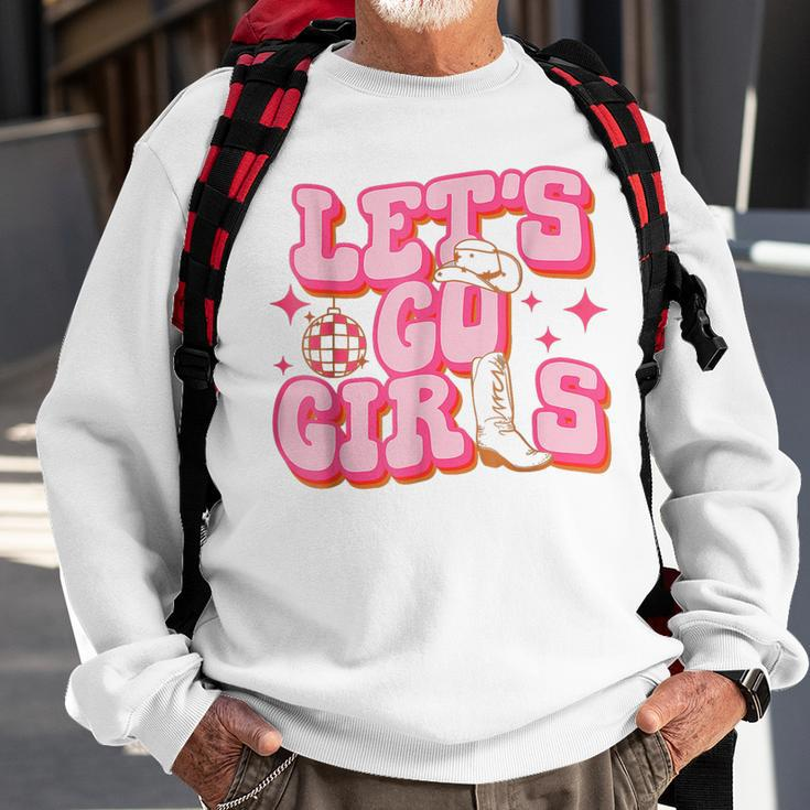 Retro Cowgirls Lets Go Girls Sweatshirt Gifts for Old Men