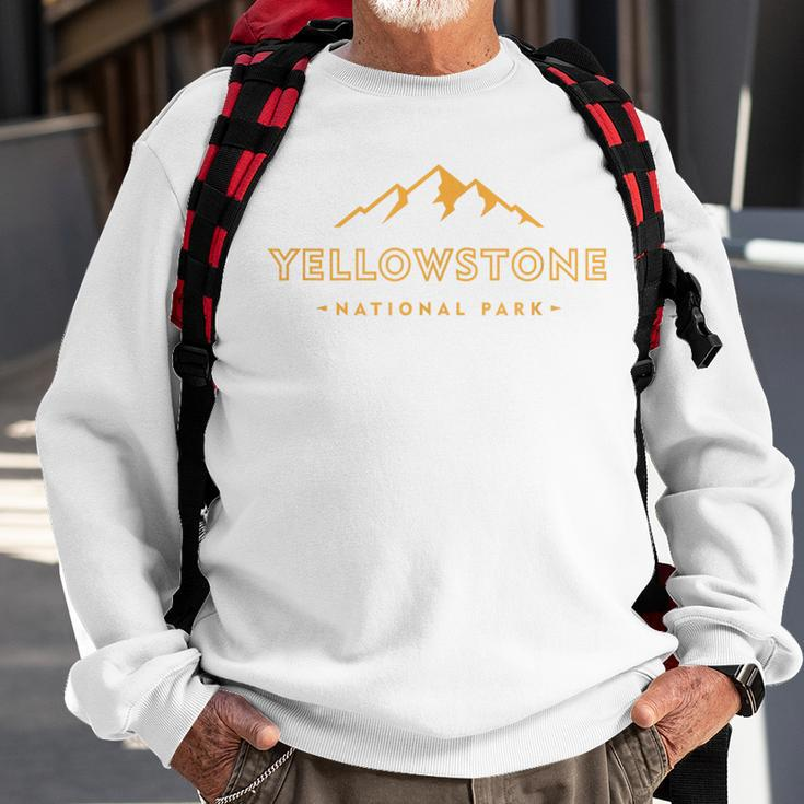 Retro Mountain Yellowstone National Park Hiking Souvenir Sweatshirt Gifts for Old Men