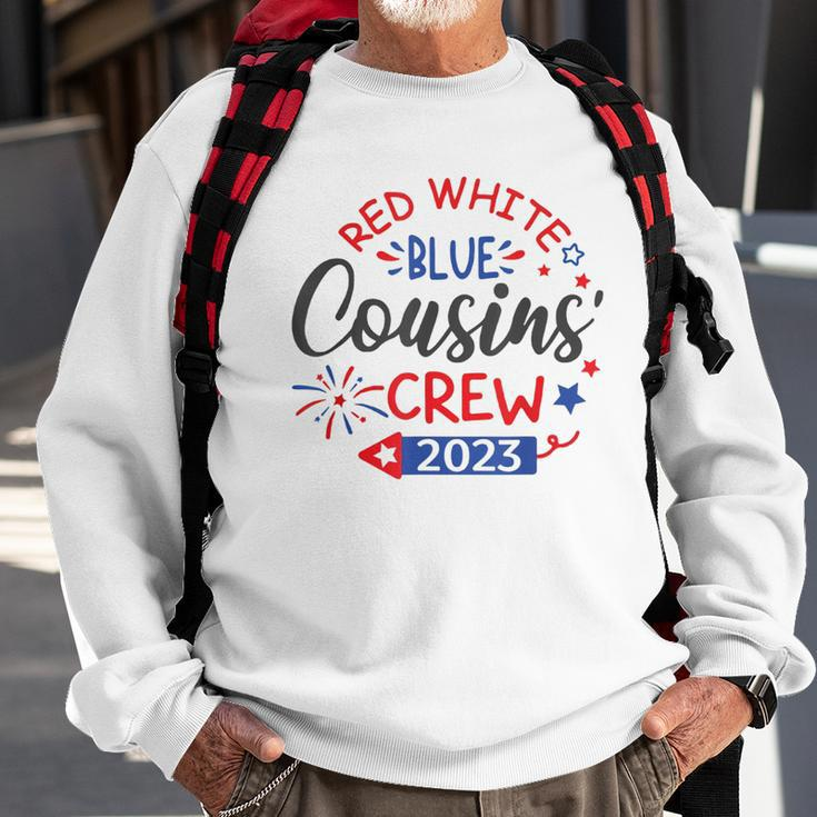 Retro Red White Blue Cousins Crew 2023 4Th Of July Kids Sweatshirt Gifts for Old Men