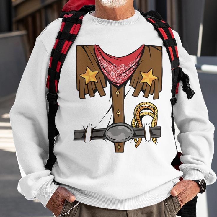 Rodeo Outfit Wild Western Cowboy Cowgirl Halloween Costume Sweatshirt Gifts for Old Men